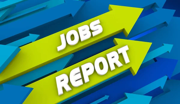Jobreport Beschäftigungsdaten New Hires Economy Update Illustration — Stockfoto
