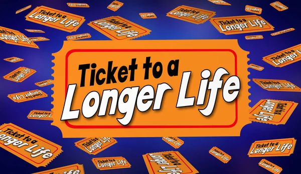 Ticket Longer Life Advice How Increase Longevity Illustration — Stock Photo, Image