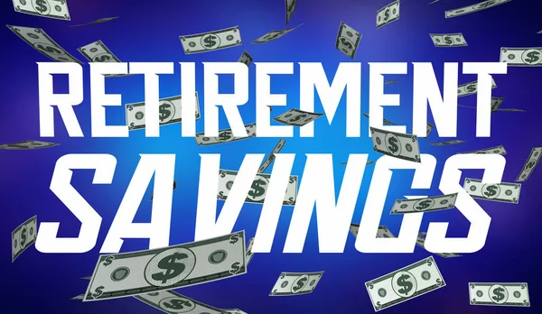 Retirement Savings Account More Money Strategy Plan Budget Illustration — Stock Photo, Image