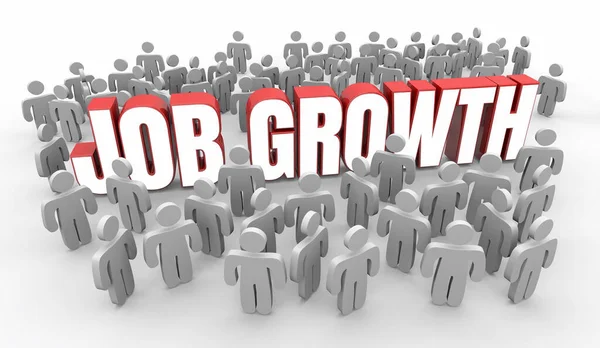 Job Growth New Employee Positions Created Employment Increase Rise Illustration — Stock Photo, Image
