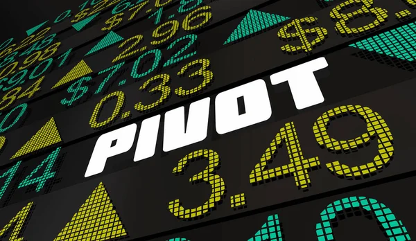 Pivot Point Aktienmarkt Hoch Niedriger Schlusskurs Durchschnittlicher Aktienkurs Illustration — Stockfoto