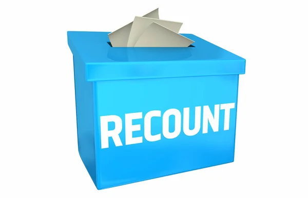 Recount Vote Tally Election Results Verify Outcome Counting Illustration — Stock Photo, Image