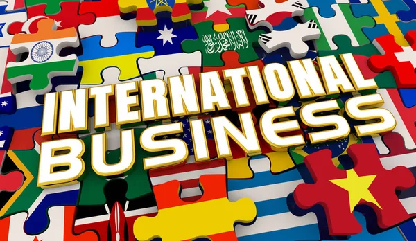 Negócios Internacionais Empresas Comércio Global Notícias Ilustração — Fotografia de Stock
