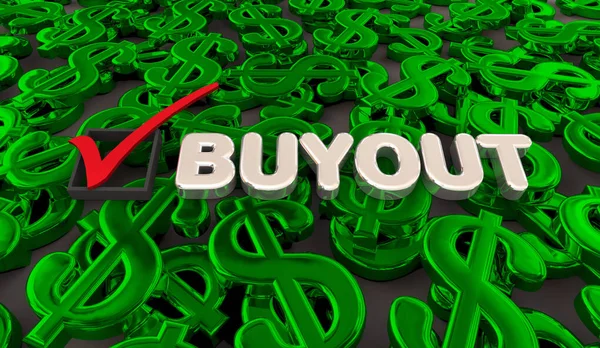 Buyout Agreement Accept Terms Early Payment Dollar Signs Money Illustration — Stock Photo, Image