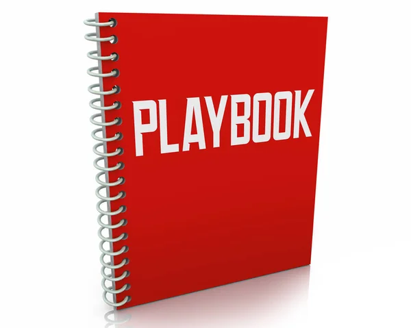 Playbook Directions Guide Instructions Manual Book Illustration — Stock Photo, Image