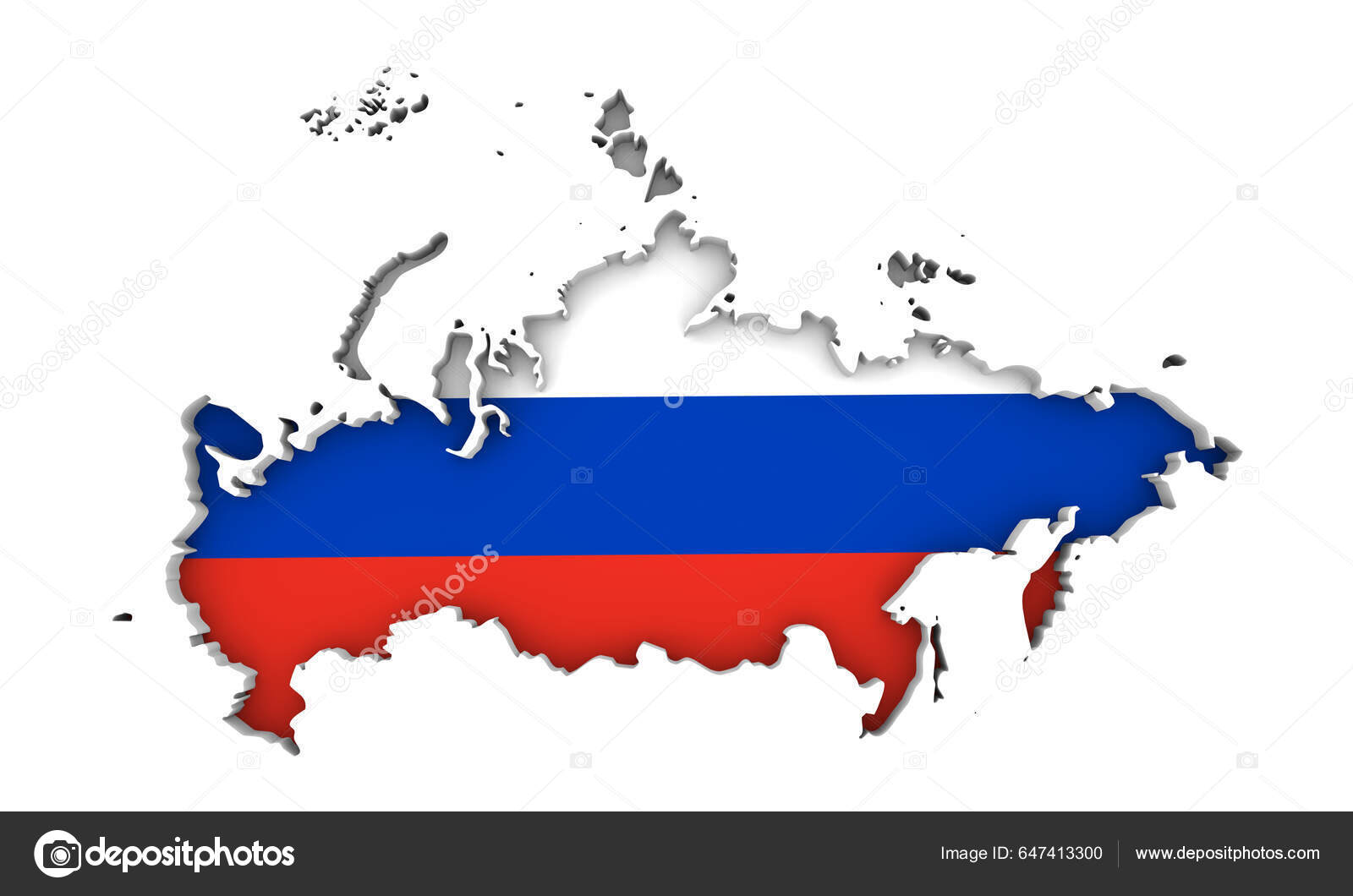 Russia Map Country Flag Background Illustration Stock Photo by ©iqoncept  647413300