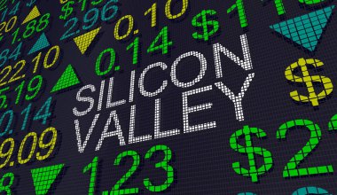 Silicon Valley Stock Market Business Companies Info Technology Sector 3d Illustration