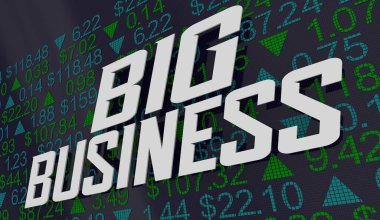 Big Business Stock Market Revenue Earnings Corporate Power 3d Illustration