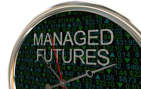 Managed Futures Clock Stock Premarket Trading Time Illustration — Zdjęcie stockowe