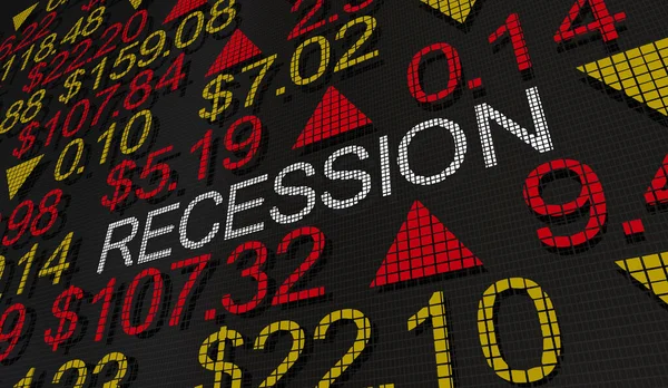Recession Stock Market Share Prices Low Buy Sell Invest Bear — Stok fotoğraf