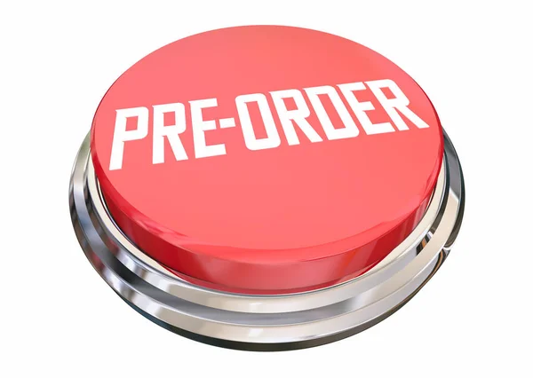 Pre Order Buy Purchase Early Release Button Illustration — Photo
