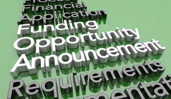 Foa Funding Opportunity Announcement Application Money Available Words Illustration — Fotografia de Stock