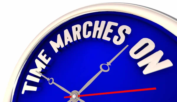 Time Marches Passinig Clock Countdown Deadline Illustration — Fotografia de Stock