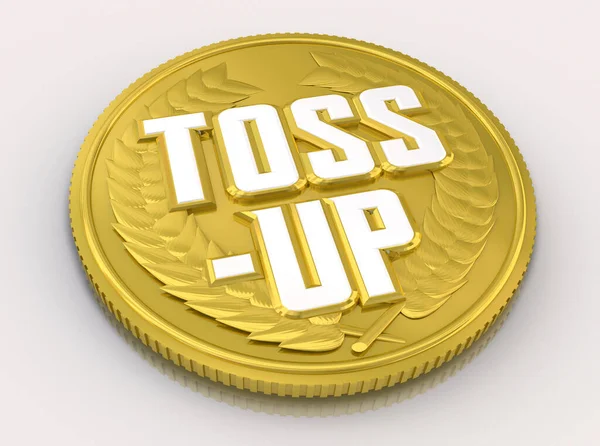 Toss Coin Heads Tales Decision Choice Random Flip Illustration — Stockfoto