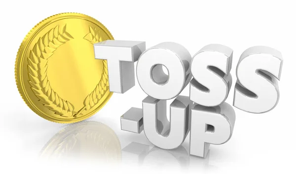 Toss Coin Flip Odds Шанс Вибір Рішення Ілюстрація — стокове фото