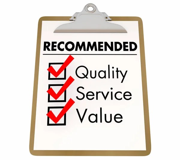 Recommended Survey Feedback Checklist Top Best Quality Illustration — Zdjęcie stockowe
