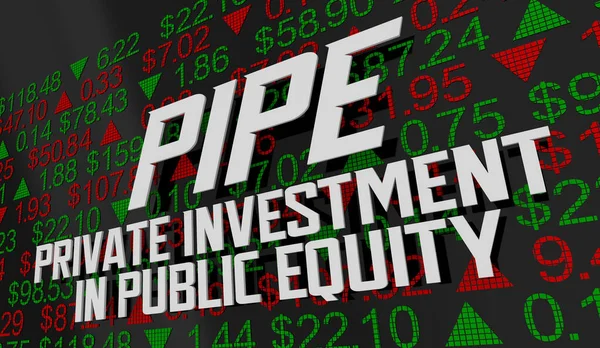 Pipe Private Investment Public Equity Stock Share Prices Buy Fund — Foto Stock