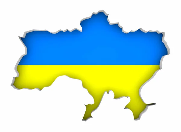 Ukraine Blue Yellow Flag Country Nation Background Illustration — стокове фото
