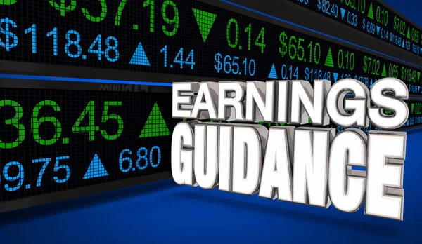 Earnings Guidance Company Financial Report Stock Market Sales Illustration — Stockfoto