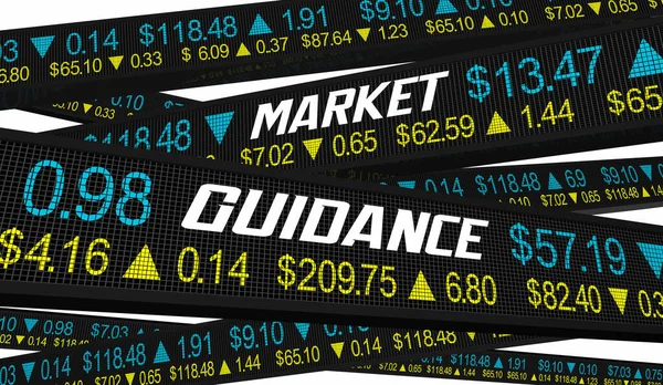 Market Guidance Company Earnings Stock Share Price Outlook Illustration — Foto Stock