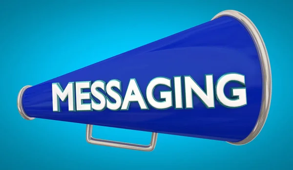 Messaging Bullhorn Megaphone Communicate Share Message News Information Illustration — Foto Stock