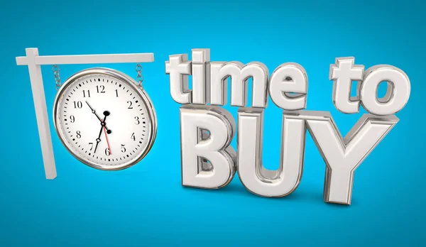 Time Buy Clock Customer Purchase Sale Best Price Deal Offer — Stock Photo, Image