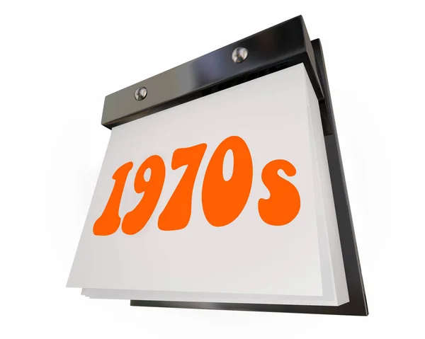 1970S Era Generation Decade Years Passing Calendar Page Illustration — Stock Photo, Image