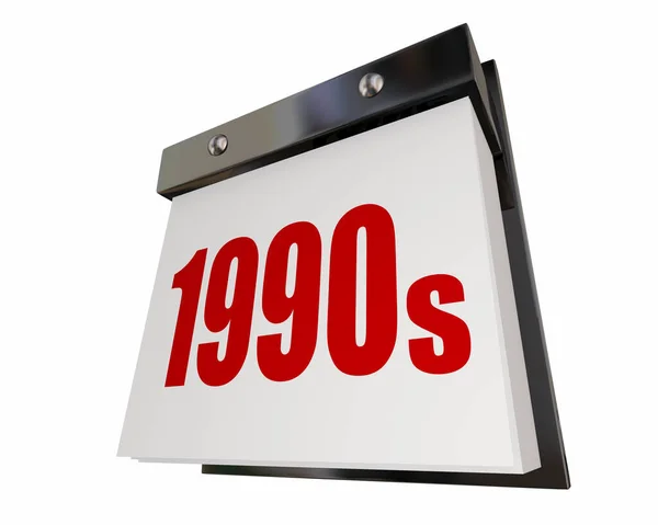 1990 Era Generatie Decennium Jaren Passeren Kalender Page Illustratie — Stockfoto