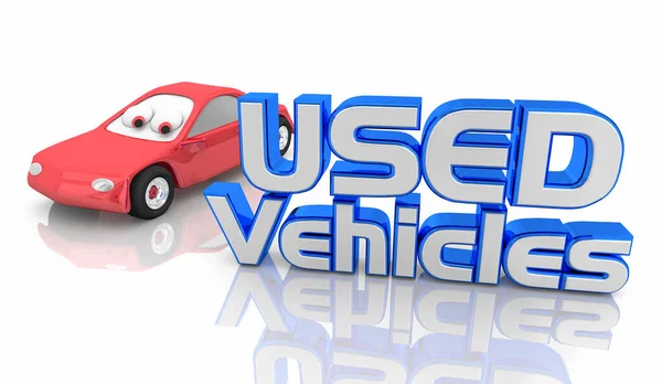 Used Vehicles Cars Dealer Inventory Prices Great Deal Offer Illustration — Stock Photo, Image