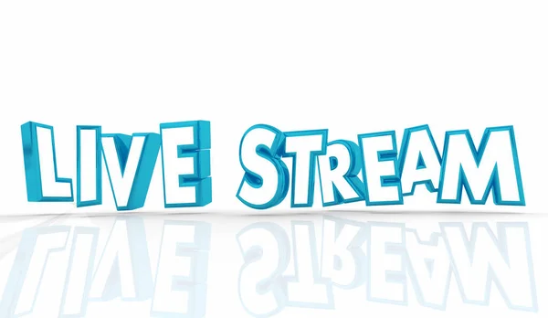 Live Stream Virtual Event Words Digital Internet Web Illustration — 图库照片