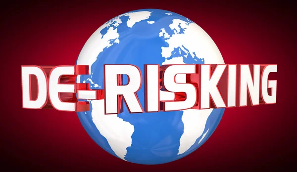 Odstranění Rizika Mezinárodních Vztahů Světový Obchod Vyhněte Riziku Prevence Ztráty — Stock fotografie