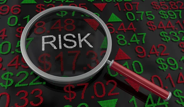 Risk Χρηματιστήριο Απώλεια Αγορά Πώληση Επένδυση Χάστε Χρήματα Κίνδυνος Εικονογράφηση — Φωτογραφία Αρχείου