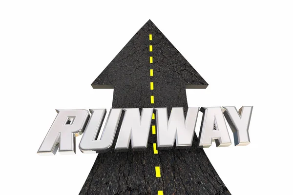 Runway Para Finansmanı Kadar Nakit Akışı Son Yeni Girişim Llüstrasyon — Stok fotoğraf