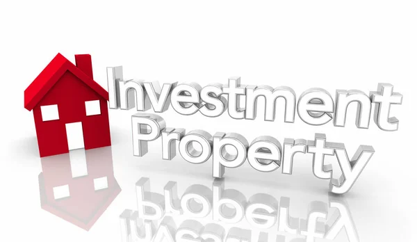 Інвестиційна Нерухомість Будинок Купити Продаж Заробити Грошовий Дохід Інвестор Ілюстрація — стокове фото