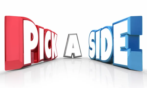 Pick Side Choose Your Best Team Option Competition Game Compete — Stock Photo, Image
