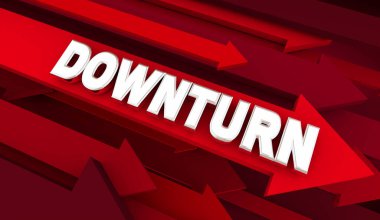 Alçak Okları Azalt Kötü Negatif Eğilimleri 3d İllüstrasyonunu Azalt