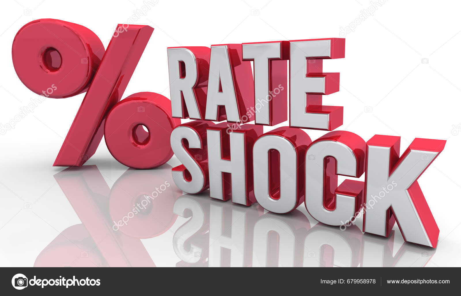 Rate Shock Interest Rate Higher Increase Hike Percent Sign Symbol ...