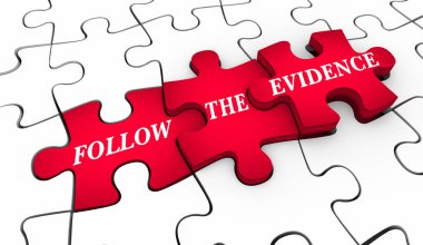 Delilleri İzleyin Gizemli Bulmaca Çözümünü Çözün İpuçlarını Bulun 3D İllüstrasyon