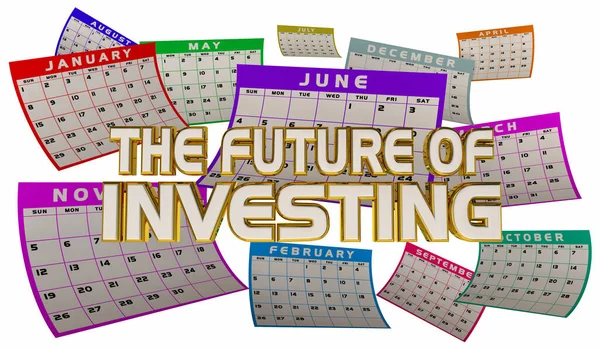 The Future of Investing Calendar Months Time Passing Forecast Investment Outlook 3d Illustration