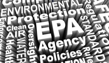 Çevre Koruma Ajansı Temiz Hava Su Kolajı 3d İllüstrasyon Yönetmeliğini Yönetti