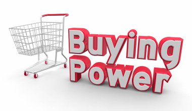 Power Shopping Cart Tüketici Müşteri Seçimi En İyi Anlaşma Değeri Tasarruf 3d İllüstrasyon