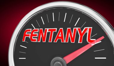 Fentanil Artırma Aşırı Doz Bağımlılığı Ölüm Oranı Artırma Seviyesi 3d İllüstrasyon