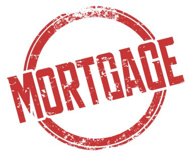 Konut kredisi onaylama Yuvarlak Kırmızı Damga Finansman Alıcısı İllüstrasyonu