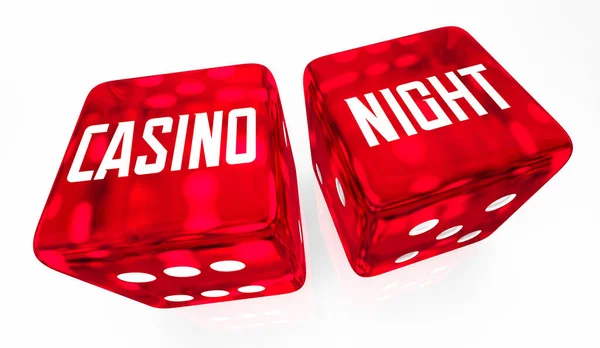 Casnio Night Dice Play Games Have Fun Gambling Vegas Event 3d Illustration
