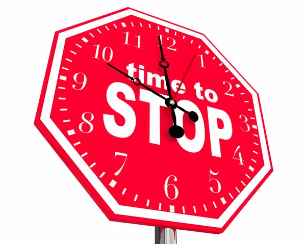 Time Stop Finish End Sign Take Break Complete Warning Illustration — Stock Photo, Image