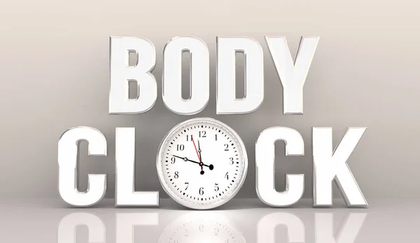 Body Clock Biological Timer Running Out Healthy Lifestyle Illustration — Stock Photo, Image