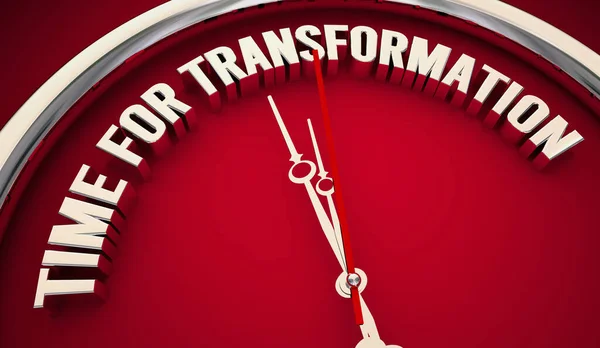 Time Transformation Clock Change Evolve Renewal Illustration — Stock Photo, Image