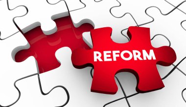 Reform Parçası Çözüm Değişikliği Problem Çözümünü Geliştirme 3d İllüstrasyonu