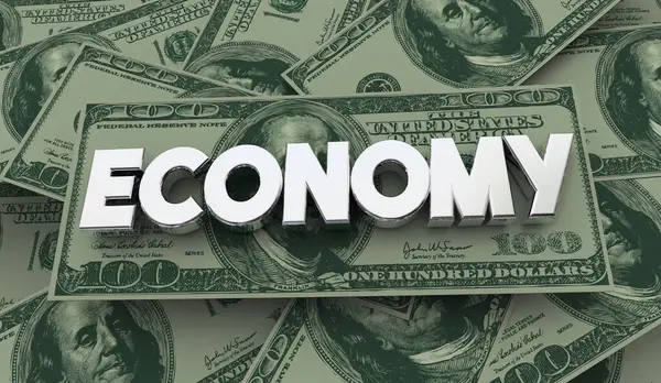 Экономические Деньги Рост Финансовых Доходов Увеличение Экономического Улучшения Иллюстрация Стоковое Фото