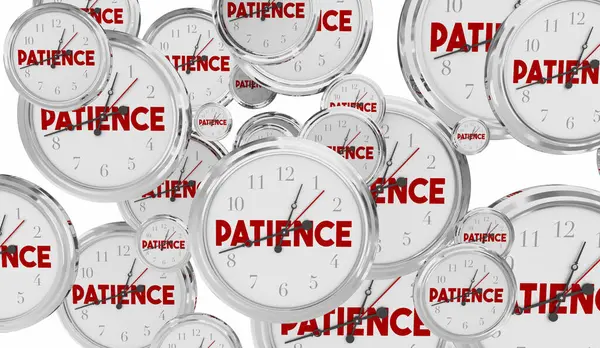 Patience Horloges Voler Soyez Calme Paisible Temps Attente Anticipation Illustration Images De Stock Libres De Droits